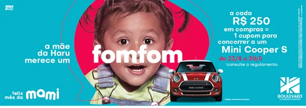 Boulevard Londrina Shopping vai sortear Mini Cooper na Campanha de Dia das Mães