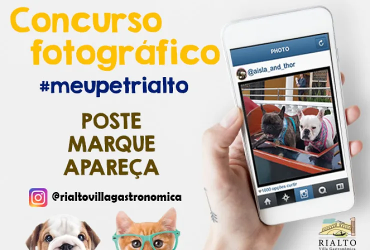 Rialto realiza concurso fotográfico para inaugurar seu pet lounge