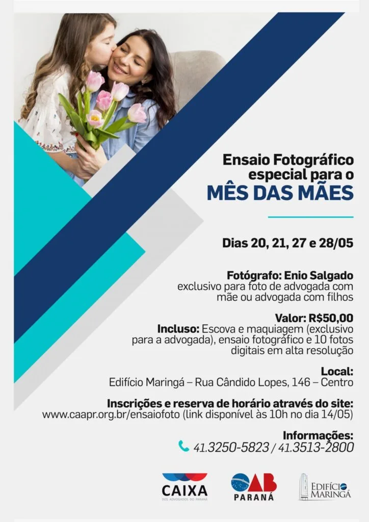CAA/PR convida advogadas para ensaio fotográfico especial do Mês das Mães