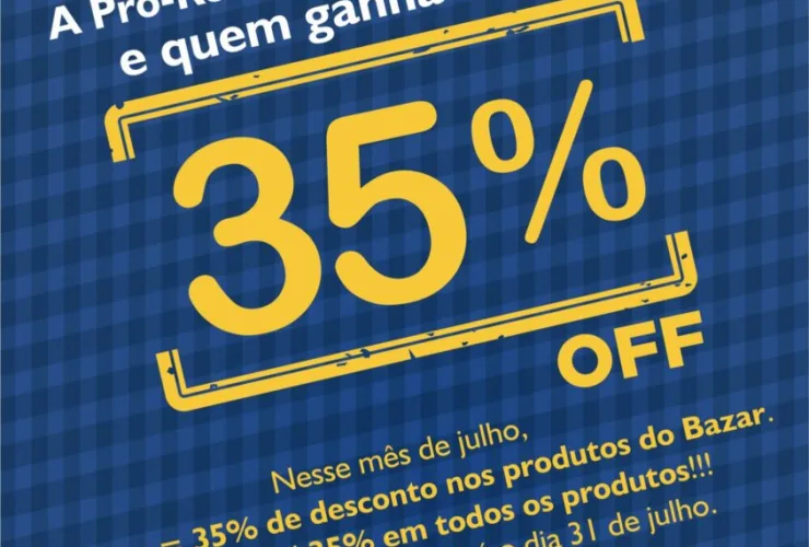 Fundação Pró-Renal promove Bazar Solidário com 35% de desconto