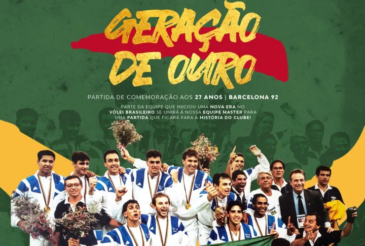 Geração de Ouro do Voleibol Brasileiro comemora 27 anos de conquista com partida no Clube Curitibano