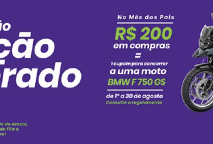Campanha de Dia dos Pais vai sortear moto BMW no Boulevard Londrina Shopping