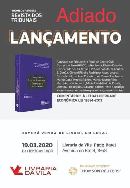 Comunicado - Lançamento de livro