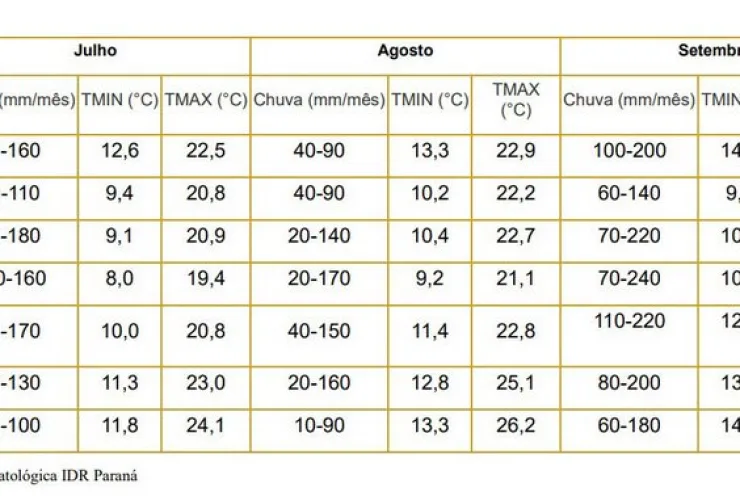Simepar prevê inverno gelado e seco, com muito nevoeiro e alguns veranicos