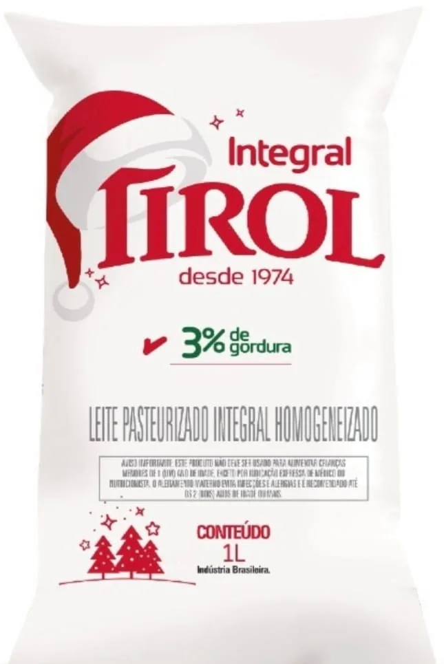 Tirol lança embalagem natalina para Leite Tipo C