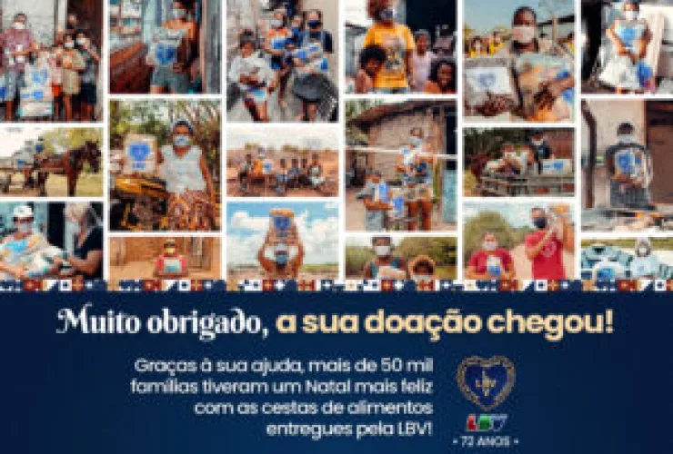 Com a ajuda do povo, LBV entrega mais de 40 toneladas de alimentos no mês de dezembro para famílias do Paraná, incluindo da cidade de Curitiba