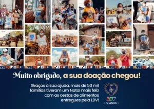 Com a ajuda do povo, LBV entrega mais de 40 toneladas de alimentos no mês de dezembro para famílias do Paraná, incluindo da cidade de Curitiba