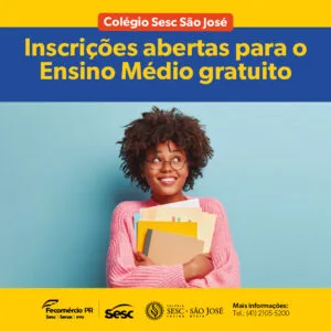 Sesc PR oferta vagas gratuitas para Ensino Médio em Curitiba