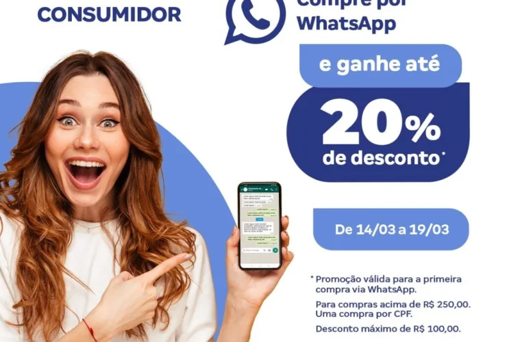 Semana do consumidor: Shopping Curitiba oferece 20% de desconto e frete grátis nas compras por whatsapp