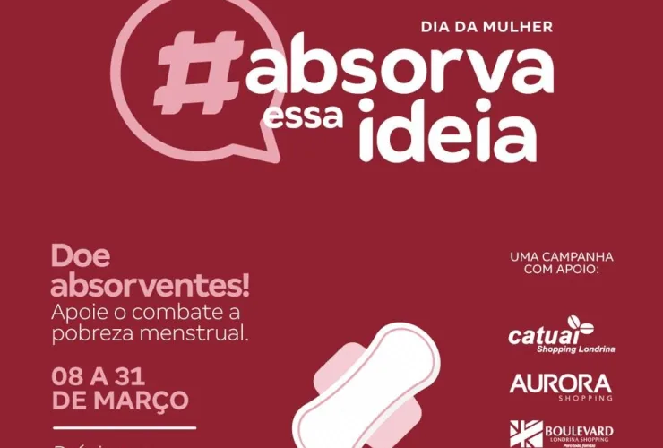 Shoppings se unem para arrecadar absorventes íntimos