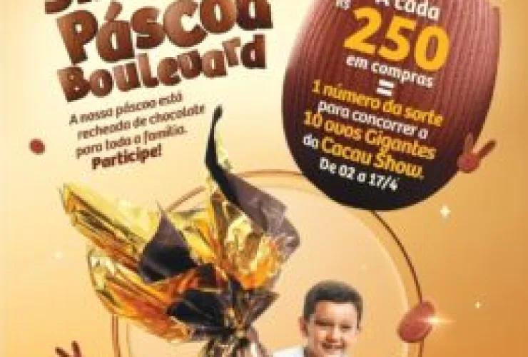 Boulevard Shopping fará sorteio de ovos de chocolate entre consumidores