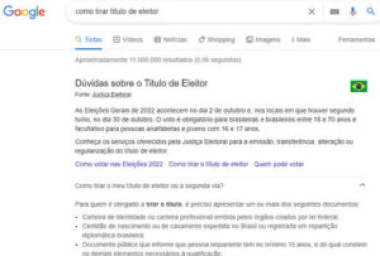 Em parceria com o TSE, Google lança painel para tirar dúvidas sobre título de eleitor na Busca