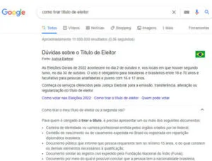 Em parceria com o TSE, Google lança painel para tirar dúvidas sobre título de eleitor na Busca