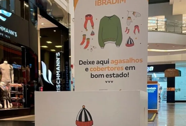 Shopping Estação recebe doações de agasalhos