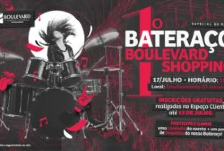 Boulevard Shopping promove encontro de bateristas em julho