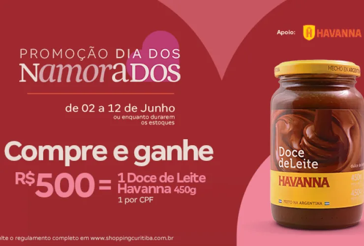 Shopping Curitiba lança campanha de Dia dos Namorados, com doce de leite da Havanna