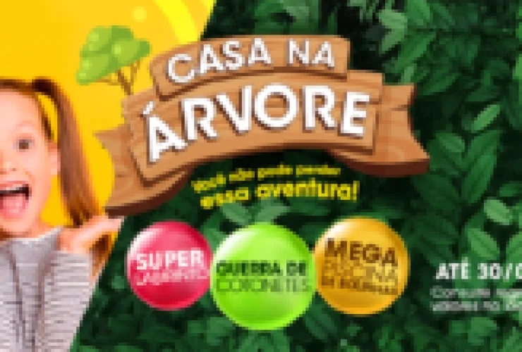 “Casa na árvore” é a atração de férias do Aurora Shopping