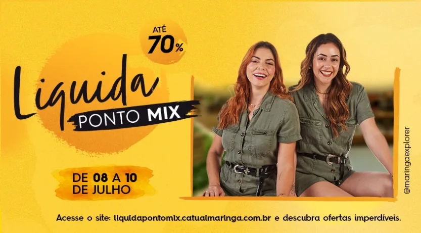 Shopping Catuaí promove Liquida Ponto Mix neste fim de semana com descontos de até 70%