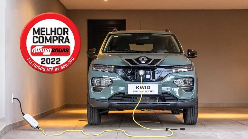 Renault Kwid E-Tech é eleito a melhor compra e destaque do ano pela revista Quatro Rodas