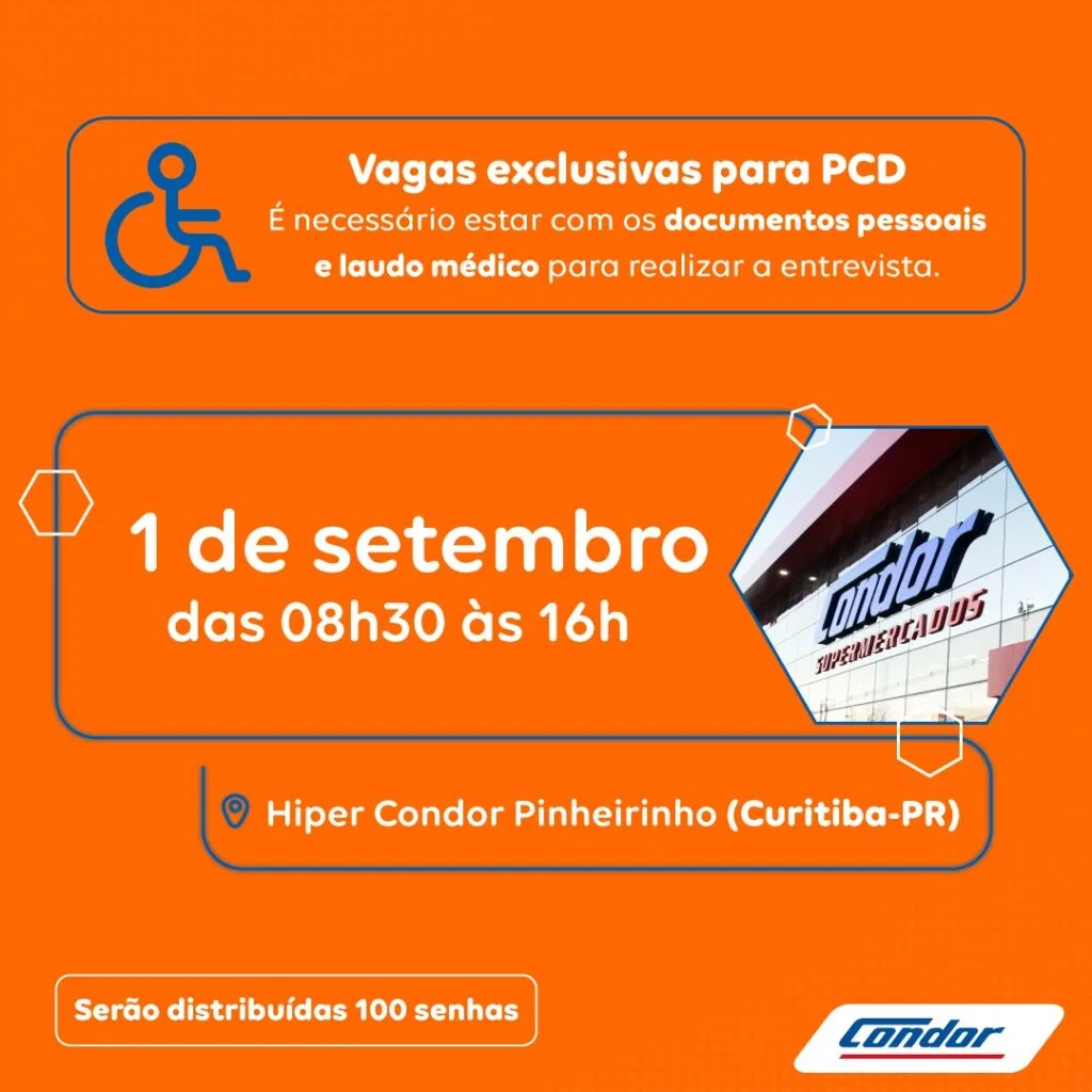 Condor realiza contratação de Pessoas com Deficiência