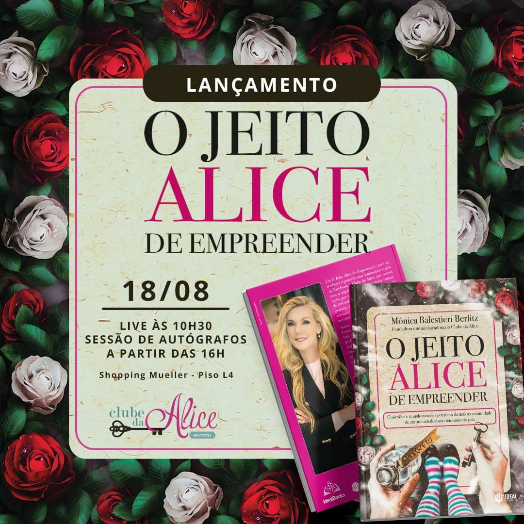 Mônica Balestieri lança no Shopping Muelller o livro “O Jeito Alice de Empreender”