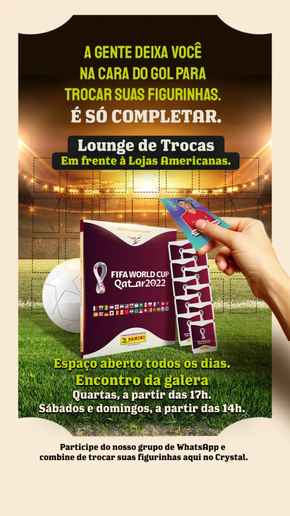 Curitiba recebe mais um ponto de troca de figurinhas do Álbum da Copa