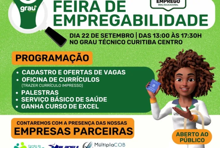 Curitiba recebe Feira de Empregabilidade com mais de 500 vagas de emprego e estágio