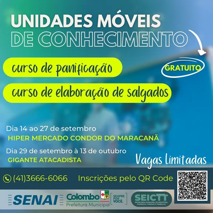 Condor Colombo terá cursos gratuitos em unidade móvel do Senai