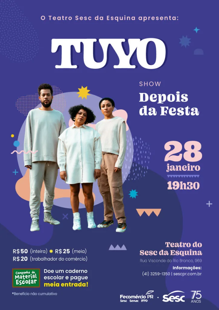 Sesc da Esquina recebe banda Tuyo 