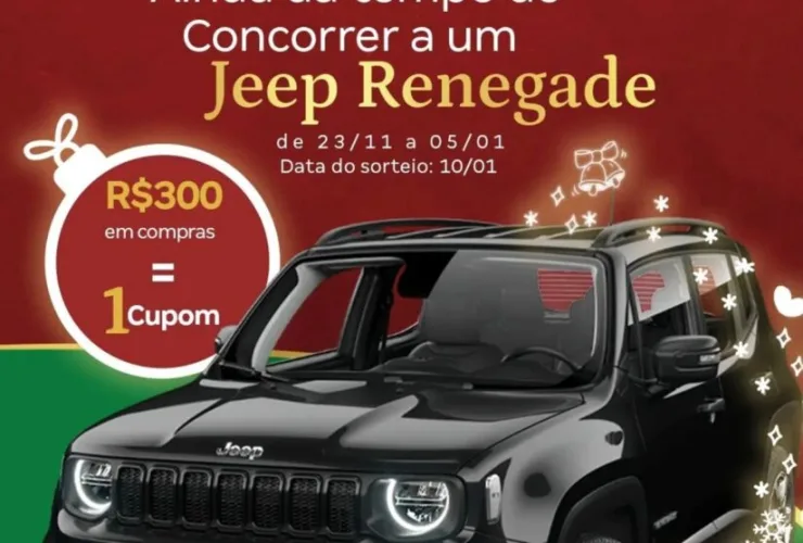 Últimos dias para o sorteio do Jeep Renegade do Shopping Curitiba