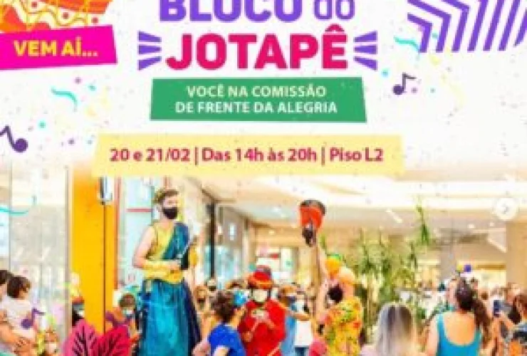 Bloco do Jotapê: Jockey Plaza Shopping tem programação especial de Carnaval