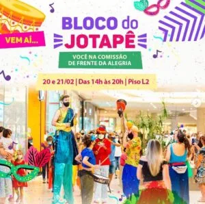 Bloco do Jotapê: Jockey Plaza Shopping tem programação especial de Carnaval