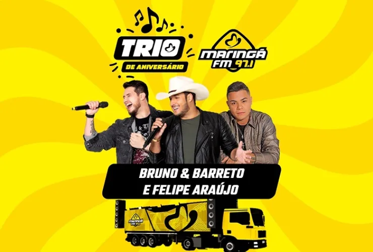 Maringá FM comemora 42 anos com Trio de Aniversário