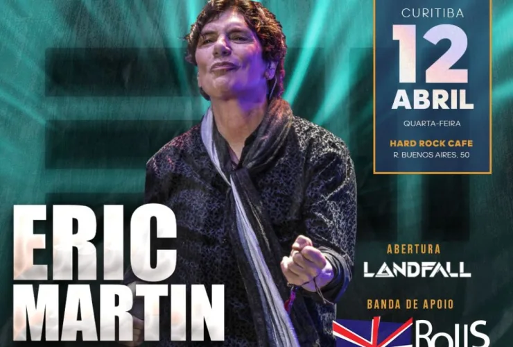 A voz do Mr. Big, Eric Martin se apresenta em abril no Hard Rock Cafe Curitiba