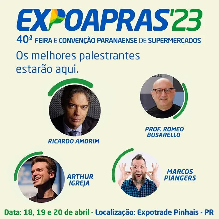 ExpoApras terá Ricardo Amorim, Romeo Busarello, Arthur Igreja e Marcos Piangers