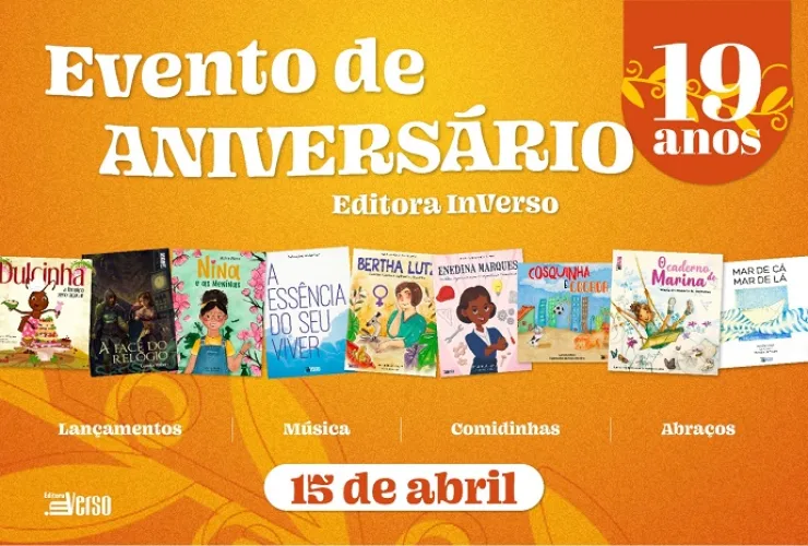 Editora InVerso comemora 19 anos em festa com lançamentos literários