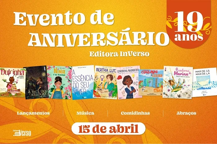 Editora InVerso comemora 19 anos em festa com lançamentos literários