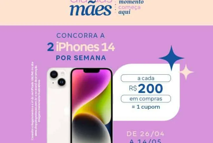 Últimos dias para comprar o presente de Dia das Mães e concorrer a Iphones 14