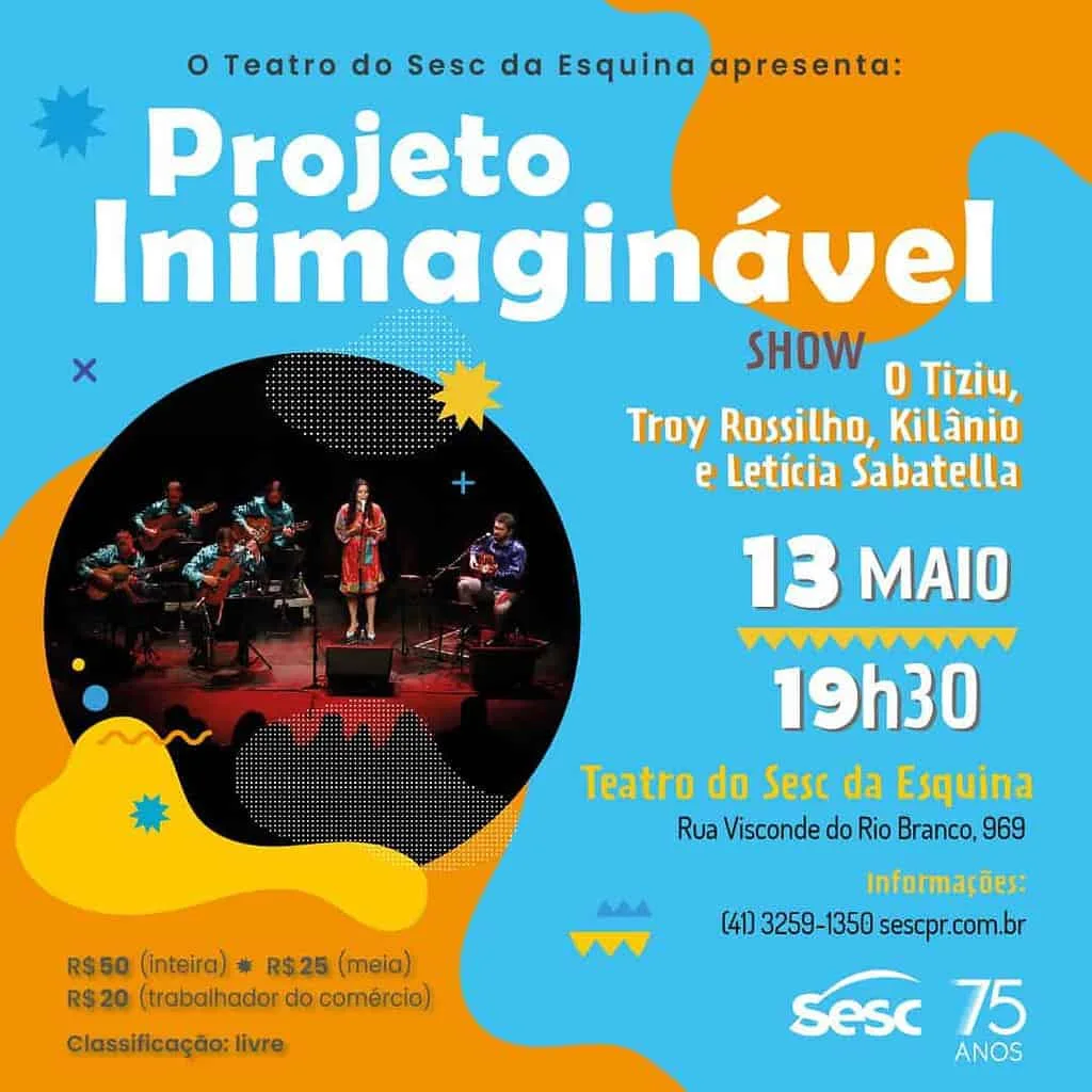Letícia Sabatella no Teatro Sesc da Esquina com Projeto Inimaginável
