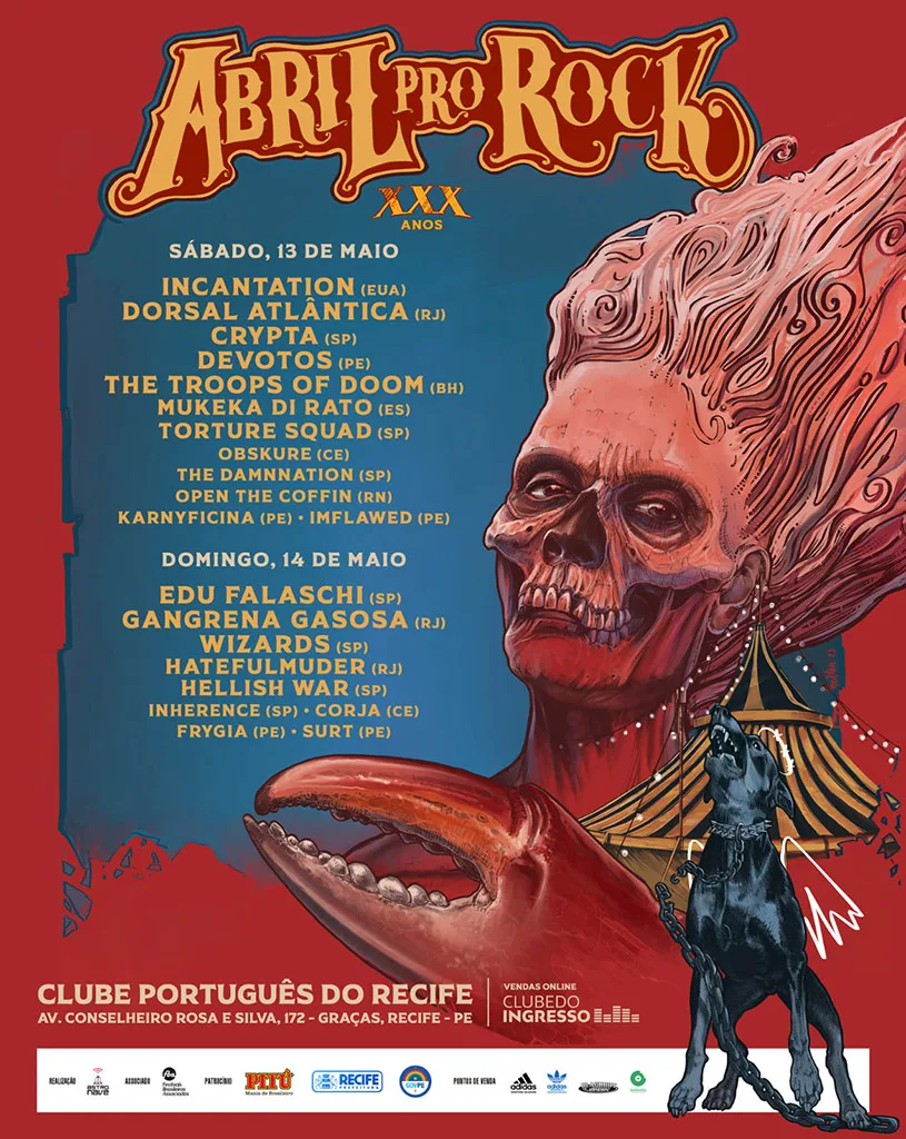 Gangrena Gasosa participa de grandes festivais pelo Brasil e de show com o lendário Brujeria