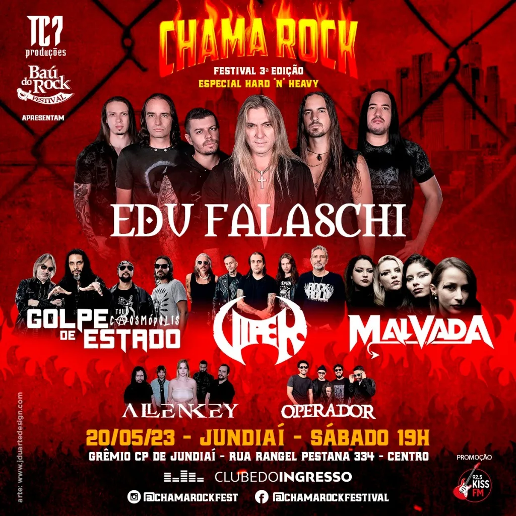 Operador é uma das atrações confirmadas do Chama Rock Fest  em Jundiaí