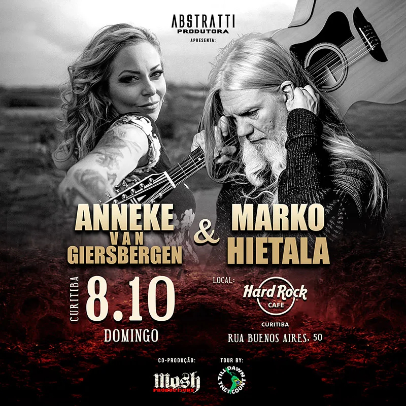 Anneke Van Giersbergen e Marko Hietala anunciam apresentação em Curitiba