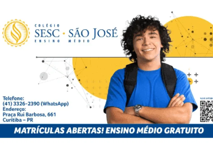 Colégio Sesc São José oferta 213 vagas gratuitas para Ensino Médio