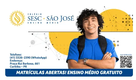 Colégio Sesc São José oferta 213 vagas gratuitas para Ensino Médio