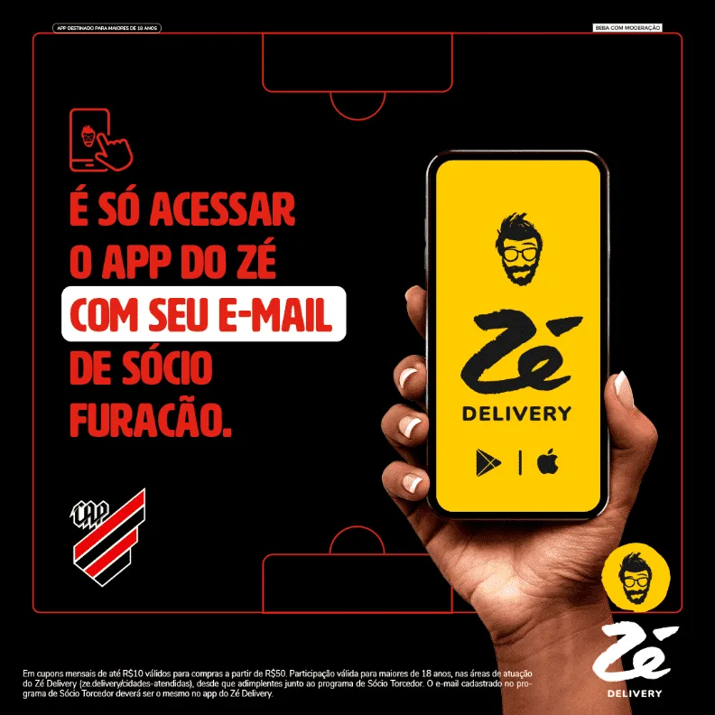 O caldeirão vai ferver! Zé Delivery fecha parceria com Athletico Paranaense e turbina benefícios para associados