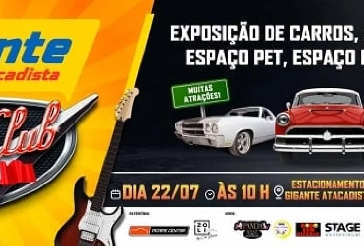 Gigante Atacadista terá sua primeira exposição de carros clássicos
