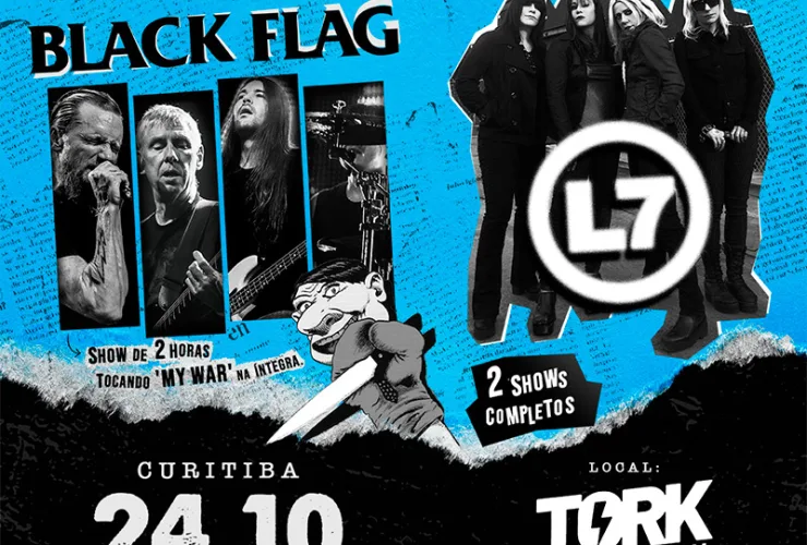 L7 e Black Flag juntam forças em show inédito em Curitiba