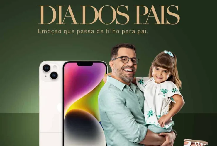 Shopping sorteia cinco Iphones 14 em campanha de Dia dos Pais