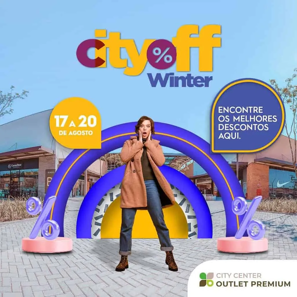 City Center Outlet Premium realiza promoção de inverno com descontos em centenas de produtos