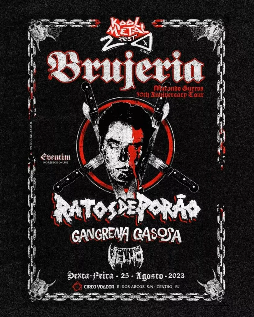 Gangrena Gasosa realiza shows ao lado do Brujeria em turnê pelo Brasil